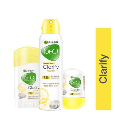 Garnier Bi-O Clarify Lemon Scent Body Deodorant Spray - 48 Hour Protection 5.07 Fl Oz - Refreshing Citrus Aroma - Buy Online on GoSupps.com