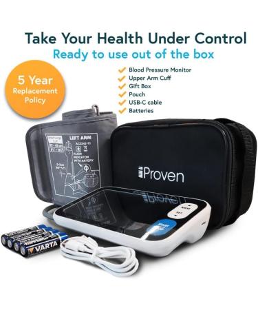 iProven 2023 Smart Upper Arm Blood Pressure Monitor - 500 Memory Sets - Large Adjustable Cuff - Backlit Display - Bluetooth App - Home Use - Buy Online on GoSupps.com