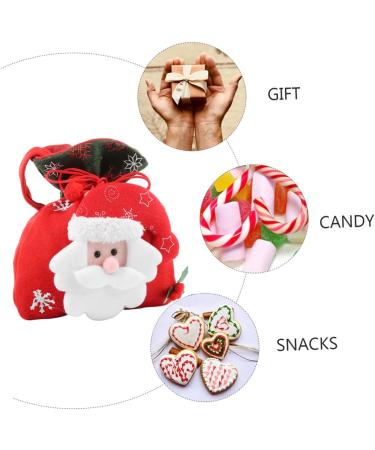 LALAFINA 3pcs Christmas Candy Bag Candy Bags Holiday Treats Bags Christmas Sacks Pouches Brushed Cloth Doll - Buy Online on GoSupps.com