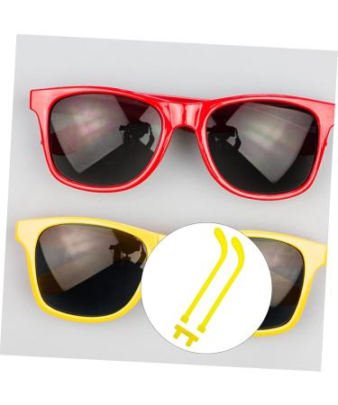 Ibasenice 30 Sets Slip End Parts | Bright Yellow Arm Frame Spare Socks | Fluorescent Children's Glasses Bracket | Fun Plastic Toy Anti-Covers - Buy Online on GoSupps.com