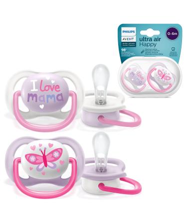 Philips Avent Baby Bottle for Newborns & Ultra Air Pacifiers - BPA-Free Transparent Pink SCD301/03 - Perfect for 0-6 Months - Buy Online on GoSupps.com