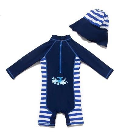 BONVERANO Baby Boys Long Sleeve Swimsuit UPF 50+ Sun Protection Whale - Size 2, 2-3 Years - Buy Online on GoSupps.com