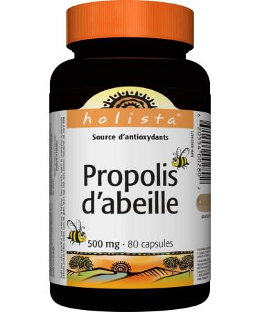 Holista Bee Propolis 500 mg 80 Capsules Antioxidant for the Maintenance of Good Health - Buy Online on GoSupps.com