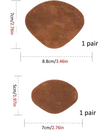 Shoe Heel Repair Kit - 2 Pair Self-Adhesive Heel Hole Patch for Sports Shoes - Soft & Durable Brown Repair Solution - Buy Online on GoSupps.com
