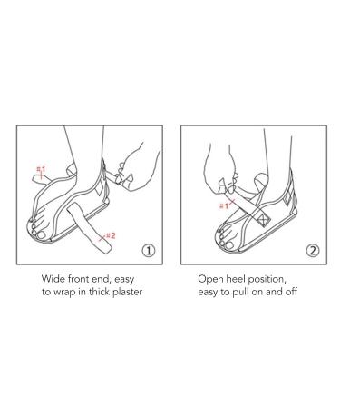 Post Op Plaster Shoes for Broken Foot Recovery - Adjustable Straps & Open Heel Comfort - Buy Online on GoSupps.com