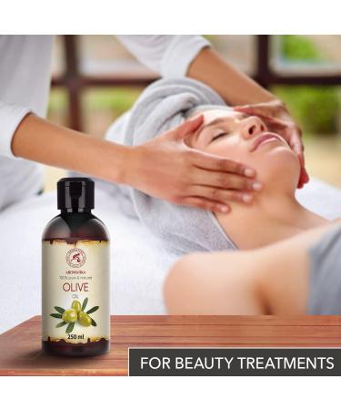 Pure Cold-Pressed Extra Virgin Olive Oil 250ml - Natural Carrier Oil for Skin Hair & Body Care - Ideal for Massage & Cosmetics - Buy Online on GoSupps.com