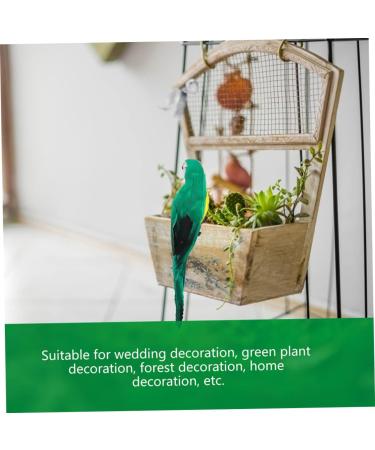 TOYANDONA 5pcs Ornament Bird Artificial Vivid Feathered Green Statue for Supply Figure Home Lifelike 20x5cmx5pcs Greenx5pcs - Buy Online on GoSupps.com