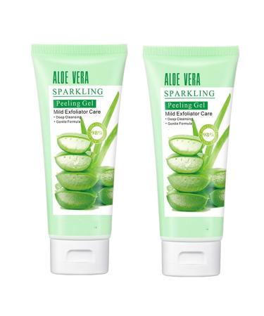 Aloe Vera Purifying Exfoliating Peeling Gel Exfoliating Cleansing Gel Scrub Enzymes Exfoliatings Gels Deep Cleansing Face Body Scrub Face Wash Facial Scrub for Soothing Skincare