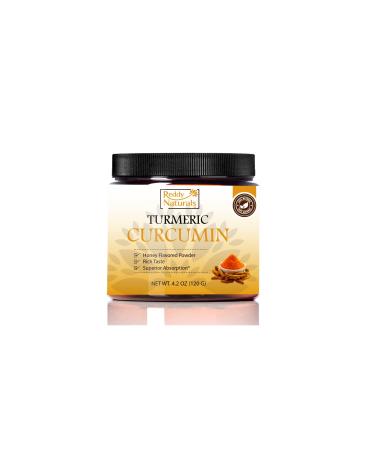 Reddy Naturals 100% Pure Turmeric Curcumin Powder with Black Pepper - Curcuminoid Dietary Supplement - Superior Absorption Non GMO & Gluten-Free - Honey Flavor - 4.2 Oz (120gm)