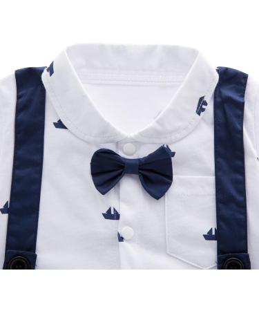 Nyan Cat May's Baby Boys Bowtie Faux Suspenders Romper Onesie - 6-12 Months (Navy) - Buy Online on GoSupps.com