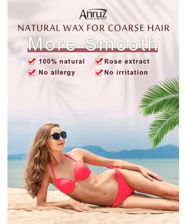Anruz Waxing Pearls for Sensitive Skin - 453g Rose Wax for Home Hair Removal | 20 Applications for Armpit Brazilian Bikini & Leg | Perfect for Wax Warmers - Buy Online on GoSupps.com
