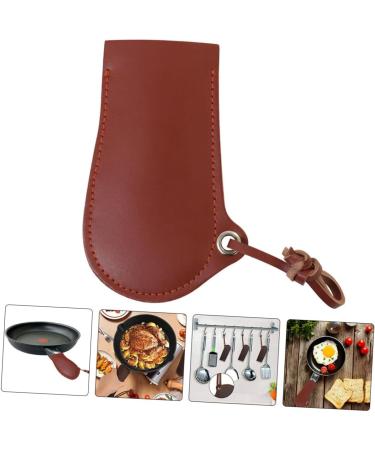 Zerodeko 1pc Frying Pan Handle Cover Oven Glove Oven Mittens Rubber Pot Handle Camping Cookware Hot Pot Grip Camping Griddle Hot Handle Oven Mitts Skillet Handle Covers Wok Leather Sleeve - Buy Online on GoSupps.com