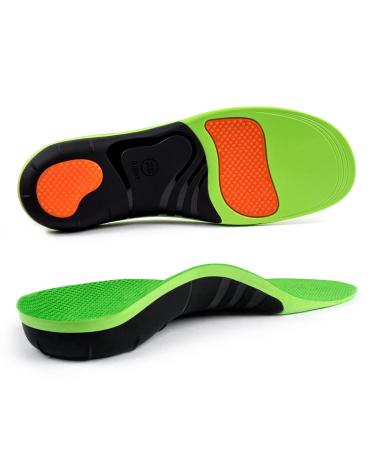 Arch Support Shoe Inserts for Women Men Pain Relief Shoe Insoles-Standing All Day Best Insoles Heavy Duty Insoles Relieve Flat Feet High Arch Absorb Shock Plantar Fasciitis Insoles(220+lbs)/ Green L New Green L(Men 11-12.5 / Women 12-13.5)