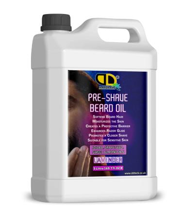 DD teck Lavender Pre-Shave Beard Oil - Soothes Sensitive Skin Softens Hair Improves Razor Glide and Reduces Tightness and Irritation - Natural Jojoba Oils