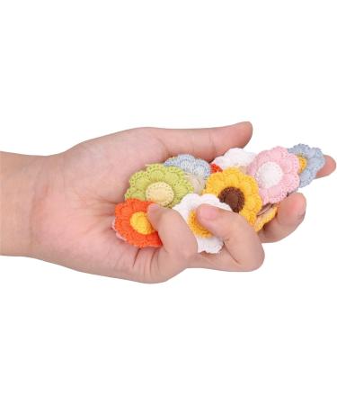 24Pcs Flower Shaped Dog Hair Bows | Soft Polyester Topknot with Rubber Band for Pets - Buy Online on GoSupps.com