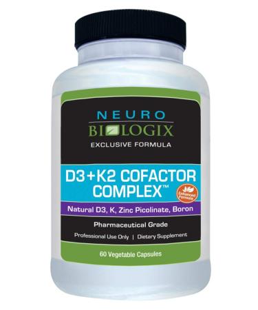 Vitamin D3 + K2 Cofactor Complex (10 000 IUs / 45 mcg) - 60 Capsules by Neurobiologix