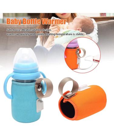 Jiakalamo USB Baby Bottle Warmer - Portable Car Travel Milk Heater for Night Feeding and Outings - Orange - Buy Online on GoSupps.com
