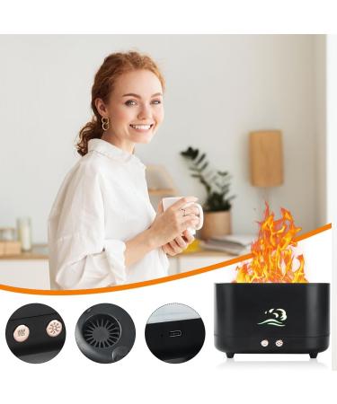Asanmu Flame Aroma Diffuser | 7 Flames Effect | Essential Oil Humidifier for Home Office & Yoga | Perfect Gift for Valentine's Day - Buy Online on GoSupps.com