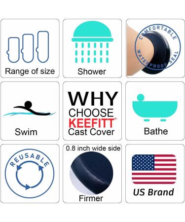 Waterproof Large Knee Cast Cover for Shower - Protector for Surgery, Wound, Burns - Reusable & Upgraded Design - Adult Size - Buy Online on GoSupps.com