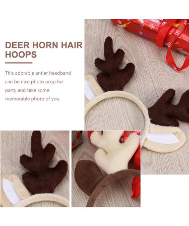 2 Pack Reindeer Antler Headband for Kids - Christmas Antlers Gift | Milk White - Perfect for Christmas & Thanksgiving - Buy Online on GoSupps.com