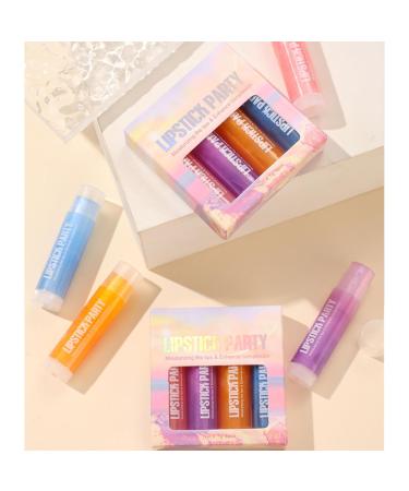 CHICTRY Everyday & Party Lip Set 4 Shimmering Lip Balms with Hydrating Gloss Finish Moisturizing Care for Women Multicolor One Size One Size Multicolor - Buy Online on GoSupps.com