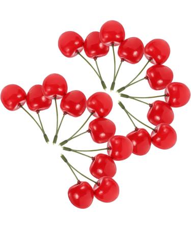 Cabilock 30 Pcs Artificial Cherry Farmhouse Vegetable Decoration Home Decorative Model Cherry Decoration Fruits Cherry Decor for Home Plastic Fruit Decor Kitchen Cabinet Toy Set Child - Buy Online on GoSupps.com