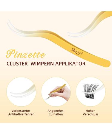 Self-Adhesive Eyelash Clusters - QUEWEL Natural Look No Glue Required 40 Pcs Reusable DIY Extensions for Beginners (ZN05) - Buy Online on GoSupps.com