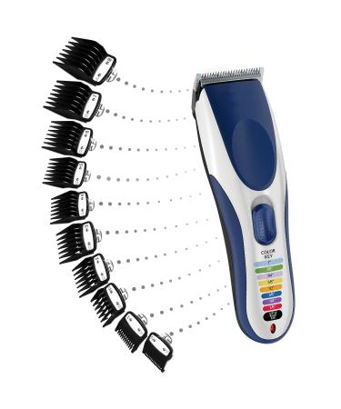 Wahl Professional Hair Clipper Guards Set - 10 Pcs Coded Cutting Guides #3170-400, 1/8 to 1 Inch - Fits All Wahl Clippers, Black - Buy Online on GoSupps.com