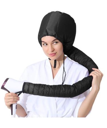 COANSEN hair dryer hoods hair dryer with elastic band for hair styling deep care and drying (black)