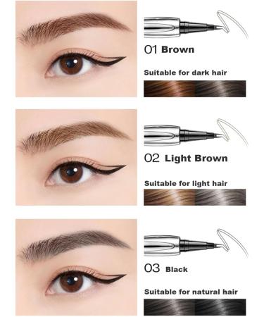 Cooklesa Eyebrow 2pcs Cooklesa Eyebrow Pen Cooklesa Upgraded Natural Waterproof Eyebrow Pen With Microfine Tip 2024 Upgraded Natural Brows Eyebrow Pen (Black) - Buy Online on GoSupps.com