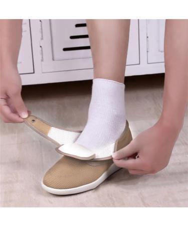 Shop Adjustable Edema Slippers for Diabetics | Wide Fit Walking Shoes with Straps - Men's Orthopedic Autumn Black Size 8 - Buy Online on GoSupps.com