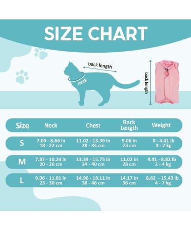 Avont Katzenbody Recovery Suit for Cats Post-Op Clothing | Leak Protection for Abdominal Wounds & Skin Diseases | Size M - Rose Pink - Buy Online on GoSupps.com
