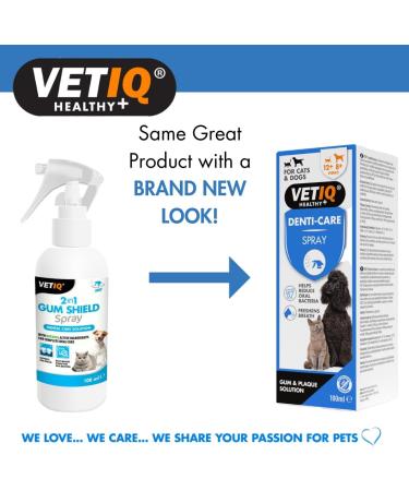 VetIQ 2in1 Gum Shield Spray 100ml Dog Toothpaste AlternativeTo Prevent Plaque Freshen Dog & Cat Breath with Peppermint Pomegranate Parsley Seed Oil Cat & Puppy Toothpaste Alternative or Teething 100 ml (Pack of 1) - Buy Online on GoSupps.com