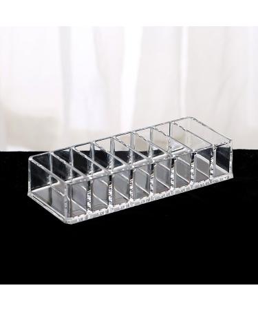 HuntGold 8 Grids Face Powder Brush Holder | Transparent Cosmetic Storage Box for Makeup - International Shipping Available - Buy Online on GoSupps.com