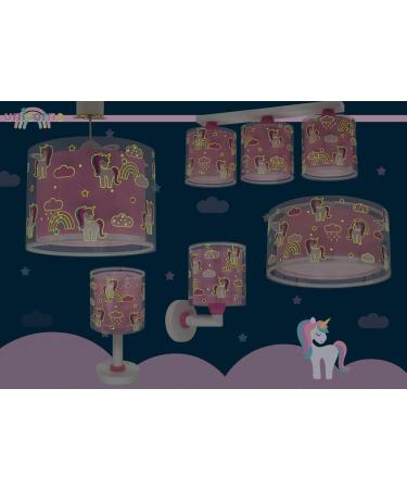 Dalber Unicorn Ceiling Lamp for Children's Room - 3 Lights E27 Pink | Kids' Ceiling Lighting - Buy Online on GoSupps.com