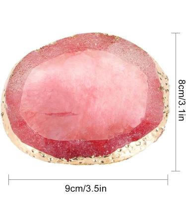 Resin Nail Art Palette Nail Polish Cosmetics Palette Gold Edge Paint Mixing Board Paint Painting Color Plate Nail DIY Tool(red) - Buy Online on GoSupps.com