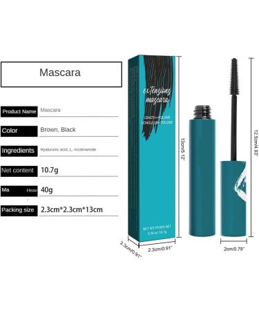 Dramatic lengthening smudge-proof waterproof and sweat-proof mascara long-lasting waterproof mascara premium waterproof and smudge-proof (2pcs Black 2 2 12.5cm) 2pcs Black 2 2 12.5cm - Buy Online on GoSupps.com