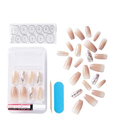 KISS Gel Fantasy Hard To Forget Long Length Gel Nail Kit - Press-On/Glue-On Nails - Buy Online on GoSupps.com