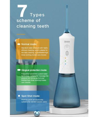 Portable Water Flosser FS350 - Large Water Tank for Home & Travel - Blue | Best International Shipping - Buy Online on GoSupps.com