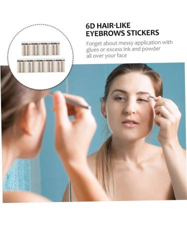 Beavorty 36 Sheets waterproof eyebrow stickers stickers hairlike eyebrows brown gel artificial 4d - Buy Online on GoSupps.com