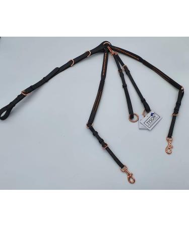 Buy Deister Breastplate in Brown Rose Gold Pink | Soft Leather Rhinestone Auxiliary Reins for Thoroughbreds - Buy Online on GoSupps.com