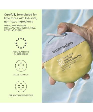 Evereden SPF50 Fluid Silk Mineral Kids Sunscreen & After Swim & Sports Kids Shampoo With Cleansing Clay Set: Sheer Clean Cooling Non-Nano UVA & UVB Protection & Clean & Vegan Clarifying Shampoo - Buy Online on GoSupps.com