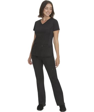 Healing Hands Purple Label 9133 Tori Cargo Scrub Pants for Women | Lightweight & Soft Yoga Pant with 5 Pockets | Size Medium, Black - Buy Online on GoSupps.com