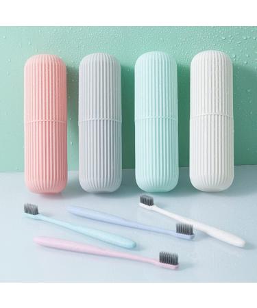 Beavorty Travel Toothbrush Cup & Toothpaste Container - Beige Toothbrush Holder Organizer (19.6x6cm) - Perfect for International Shipping - Buy Online on GoSupps.com