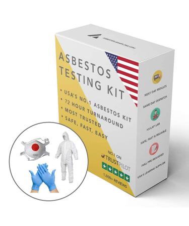 Asbestos Testing Kit (Quality PPE Included) - 72hr Results from NVLAP Lab - Test Fee Included (1 Sample)