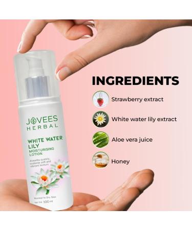 Jovees White Water Lily Moisturising Lotion 100ml - Nourishing & Hydrating Skincare for All Skin Types | International Shipping Available - Buy Online on GoSupps.com