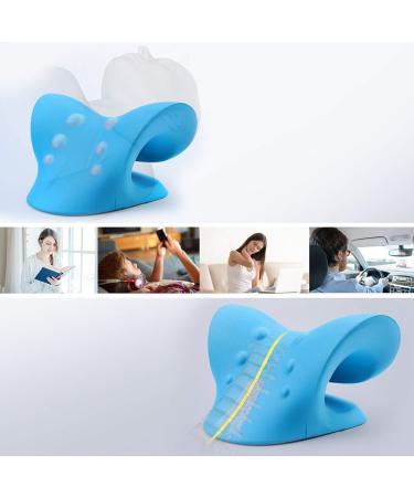 Anzorhal Neck Stretcher - Orthopedic Cervical Traction for Neck Pain Headaches & Shoulder Pain (Blue) - International Shipping Available - Buy Online on GoSupps.com
