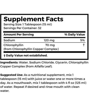 Bernard Jensen's 100% Pure Natural Chlorophyll Flavor Liquid Supplement | Promotes Alkaline Ph | Helps to Cleanse Blood | 16 Fluid Ounce (474 ml) - Buy Online on GoSupps.com