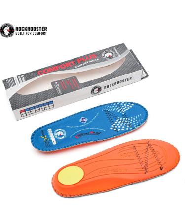 ROCKROOSTER Anti-Fatigue Arch Support Insoles - Blue, 10-10.5 M US - Buy Online on GoSupps.com