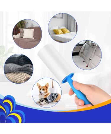 flintronic Lint Hair Roller Pet Hair Remover Super Sticky 360 Sheets Roll Paper 1 Lint Roller and 6 Replacement Heads Collecting Hair from Sweaters Pants Shirts Suits Skirts Carpets #2 360 Sheets (6*60 Sheets) - Buy Online on GoSupps.com